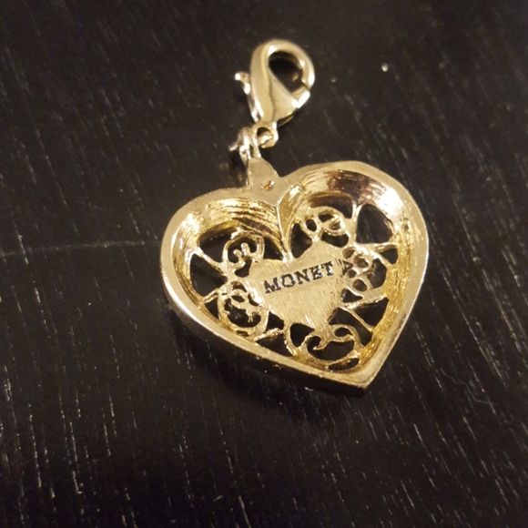Vintage Monet heart pendant/charm - Picture 2 of 2